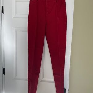 Jones Jeans Ladies Girls Teens Pants Maroon Red Size 4